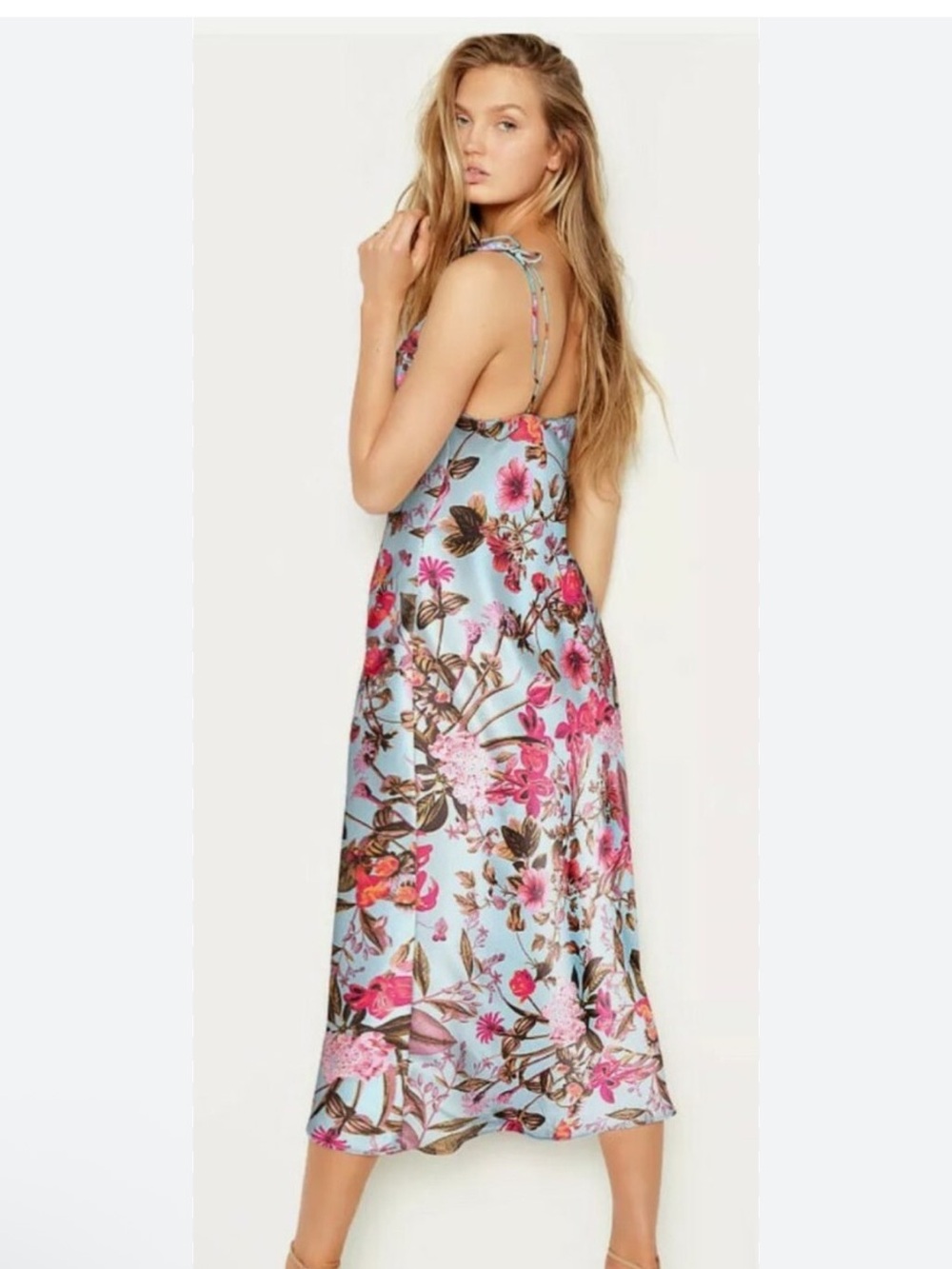 Victoria’ s Secret Floral Dream Angels Satin MIDI Dress Size XL